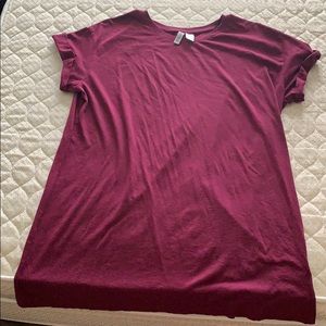 Burgundy T-Shirt dress